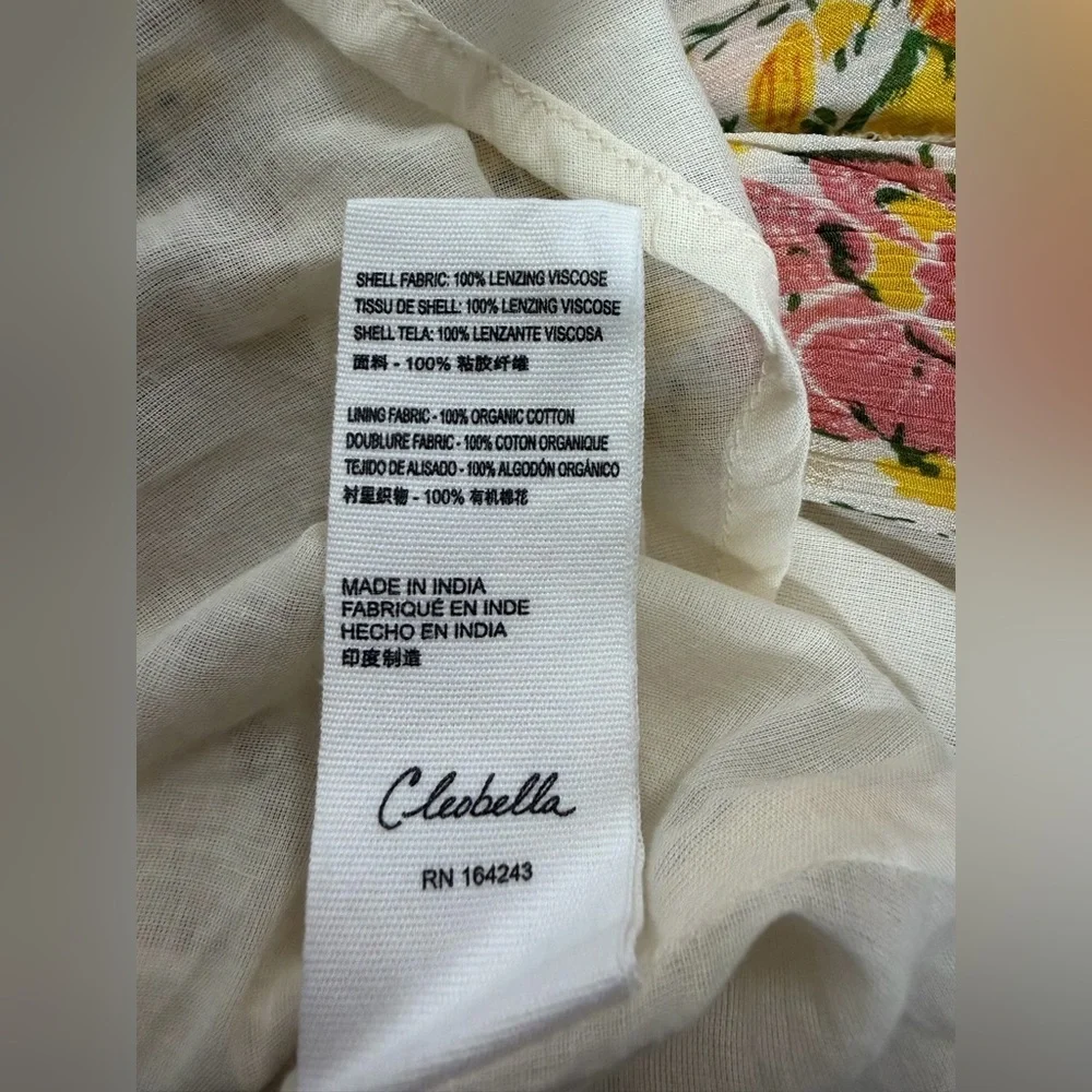 Cleobella Audrey Floral V-Neck Mini Dress size S - Picture 3 of 12